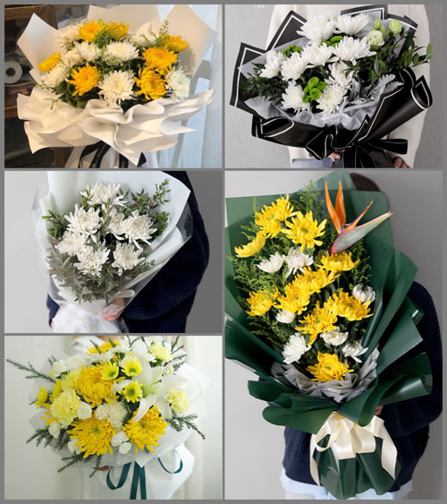 河南南阳卧龙区陆营镇下范营村白事花束代送